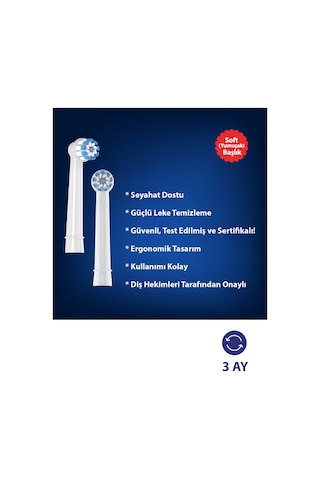 Wohler Şarjlı Ve Pilli Diş Fırçası Yedek Başlığı Oral-b Uyumlu 4 Adet Yumuşak - Çocuk Ve Yetişkin