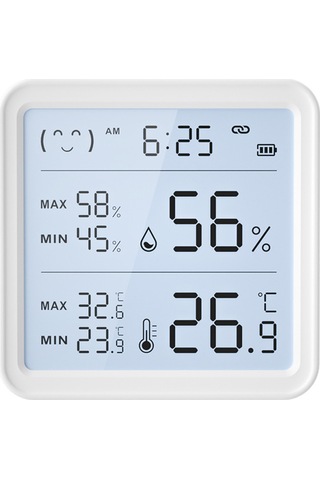 Maiyame Beyaz Bluetooth Isı Ve Nem Sensörü - Akıllı Otomasyon, Arka Işık, Uzak Erişim İçin Gateway Gereklidir - Aaa Pil Pil Yok
