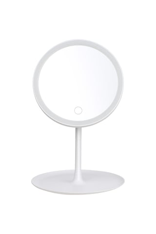 Vkemall Şarj Edilebilir Yuvarlak Makyaj Aynası L-ed Işık Ekran Anahtarı Çıkarılabilir Ta