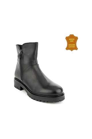 Hush Puppies Eretria 725029 Gerçek Deri, Anatomik, Kadın Bot Siyah Siyah