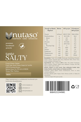 Nutaso Salty Granola 320 G + Berry Granola 320 G