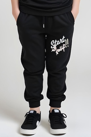 Fyk Kids Kız Çocuk Baskılı Start Up Alt-üst Pijama Takımı Siyah