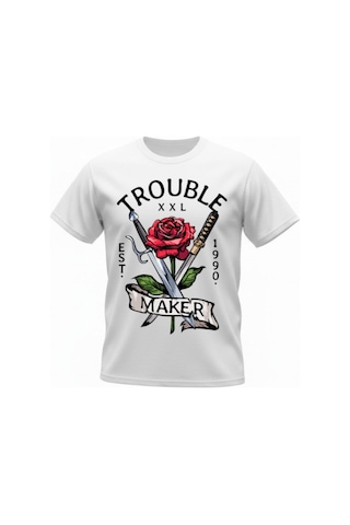 Urbantrendstore Unisex Beyaz Oversize Fit Rahat Geniş Salaş T-shirt Günlük Tişört