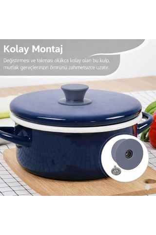 Silikon Yanmaz Yakmaz Universal Cam Tencere Kapağı Kulpu 1 Adet Tencere Tepesi Kapak Tutacağı Kulp Çok Renkli