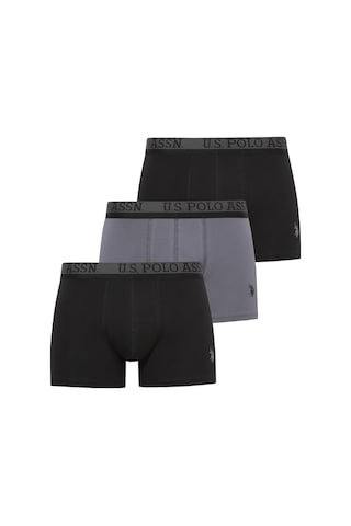 U.s. Polo Assn. Erkek 201 Siyah-antrasit Melanj - Siyah 3 Lü Boxer Siyah-antrasit Melanj - Siyah Çok Renkli