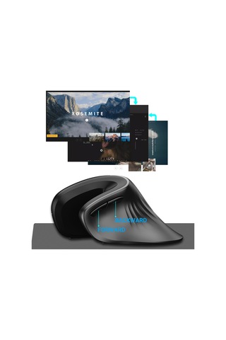 Jeemson Usb Kablolu Dikey Fare - Ergonomik Tasarım, 6 Tuş, 3 Seviye Dpı 800-1200-1600 , Ofis Ve Oyun İçin Siyah Optik