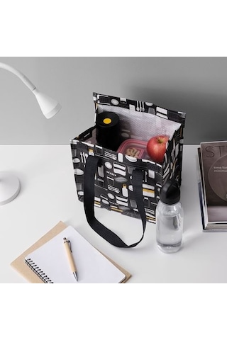 Ikea Yemek Çantası Kahve Desenli Fladdrıg
