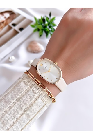 Coliseum Deri Kordon Vintage Seri Kadın Kol Saati+bileklik Hediyeli Cl8104.bm5 Sarı