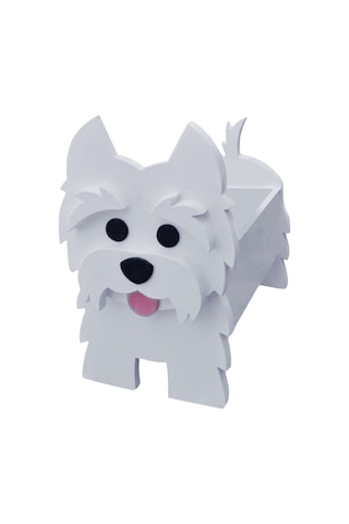 Jeehugo West Highland White Terrier Köpek Figürlü Pvc Bitki Saksısı - Özel Tasarım, 7-10 Gün Hazırlanır, Stoklama Önerilir