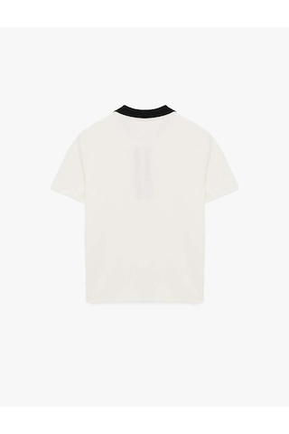 Koton Biyeli Ekru Kadın T-shirt 6sal10194ık Ekru