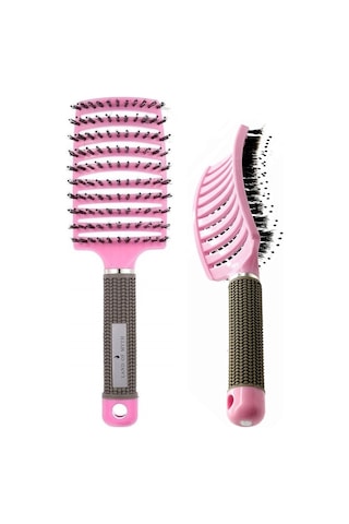 Land Of Myth LOM1073 Dolaşık Saç Açma Tarama Fırçası Antistatik İyonik Yetişkin & Çocuklar İçin Pembe