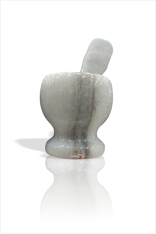 Kaliteli Gerçek Beyaz Mermer Sarımsak Çekirdek Ezici Havan Tokmak