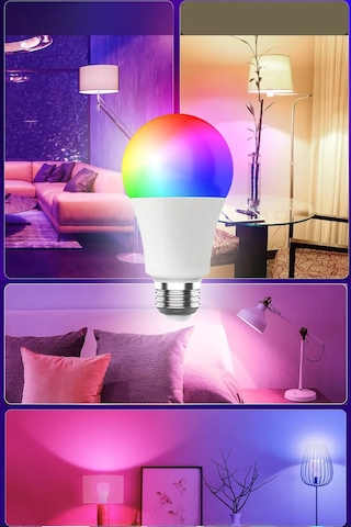 Thentech Rgb Modlu Uzaktan Kumandalı Led Ampul Gece Işığı Oyuncu Odaları İçin Uygun Ambiyans Ampul Beyaz