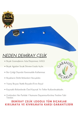 Demiray Çelik 8-9 Numara Pulluk Bıçağı - Ünlü Model 1 Adet