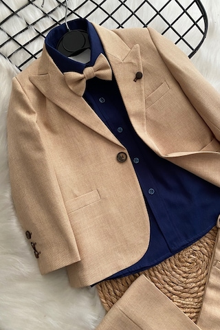 Premium Camel Ceketli Takım Elbise Hardal