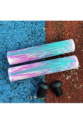 17 Cm Mtb Bmx Freeride Elcik Silikon Bisiklet Elcik Kaymaz Yapı Dirt Jump Bisiklet Elciği Beyaz Mor Mor - Pembe