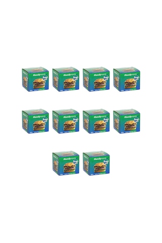 Handynorm Hamburger Burger Pide Tost Sandviç Kılıfı Poşeti 10 x 2000'li 12.5 x 12.5 CM