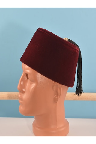 1 Adet Bordo Osmanlı Payitaht Fesi Şapkası Erkek Kına Fesleri
