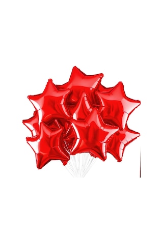 3 Adet Yıldız Folyo Balon Kırmızı 18 Inc Kırmızı