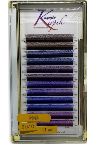 Kaşmir Y 0.07-C 11 MM Renkli Mix Kirpik