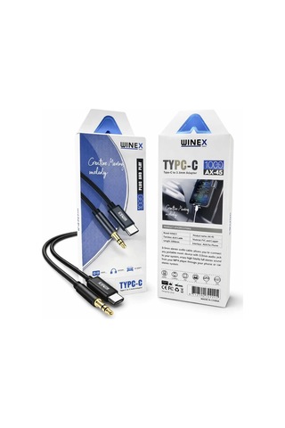 Erdo Ticaret Winex Ax-45 Type-c To 3.5mm Aux Dönüştürücü Kablo 100cm Erdotıca Standart