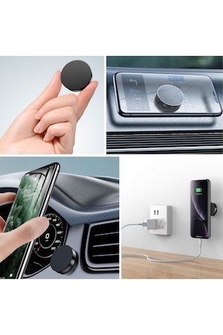 Buffer Tüm Modellerle Uyumlu Manyetik Araç İçi Telefon Tutucu Çok Amaçlı Güçlü Mıknatıs Tutucu Çok Renkli