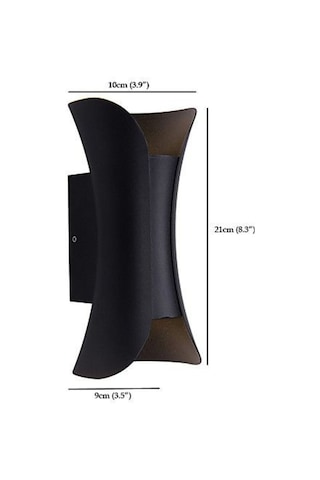 Bonima Alüminyum Kasa, 12 Watt Gün Işığı Dekoratif Led Aplik, Bahçe, Teras, Villa Dış Cephe Armatürü Diğer