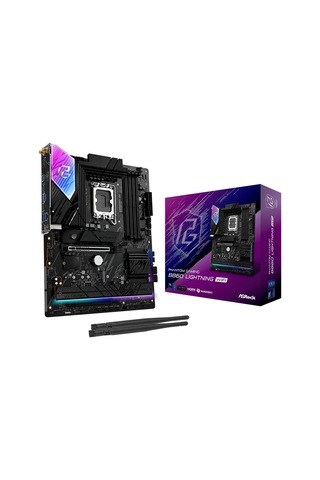 Asrock B860 Lightning Wıfı 8933mhz Ddr5 Soket 1851 M.2 Usb 3.2 Hdmı Atx Anakart B860 Pg Lıght Wıfı