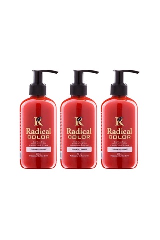 Radical Color New 25/orange Amonyaksız Su Bazlı Saç Boyası 250 Ml 3 Adet Turuncu