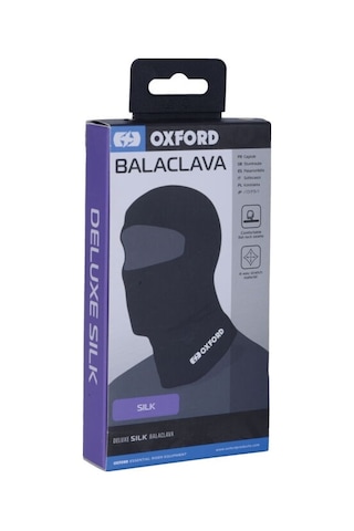 Oxford Deluxe %100 Silk İpek Yazlık Balaklava Siyah