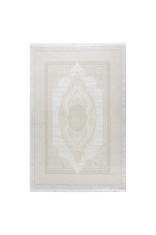 Badelya Home Krem 7105 Modern Desen Doğal Taban Saçaklı Salon Koridor Mutfak Çocuk Oturma Odası Halısı Yolluk 7105krem