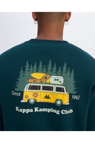 Kappa Authentic Authentic Graphik Pyke Unisex Sweatshirt-yeşil Yeşil
