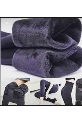 Filemingo Kadın Siyah Içi Peluş Termal Taytsiyahl/Xl Siyah