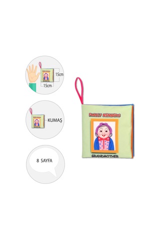 Tox Ingilizce Aile Bireyleri Kumaş Sessiz Kitap T384 - Bez Kitap