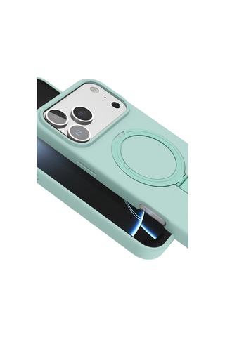 Apple, Uyumlu iPhone 17 Pro Regal Magsafe Standlı Kapak Yeşil