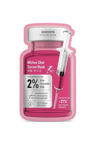 Watsons Beyazlatıcı Vita-Cinamide+Aha Serum Maske 2 x 25 ML