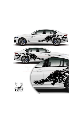 Jaguar Araba Arka Çamurluk Sticker, Jaguar Araba Yan Kapı Çıartma