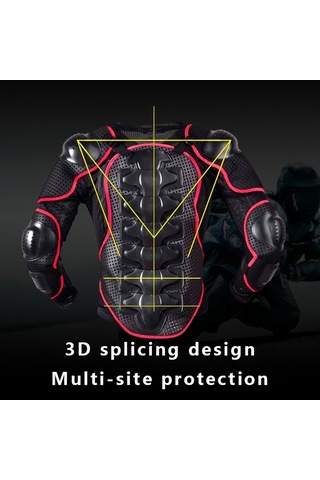 Hayalet Yarış F060 Motosiklet Zırh Takım Sürme Koruyucu Dişli Göğüs Koruyucu Dirsek Pedi Düşme Koruma Takım Elbise, Boyut: Xxl Kırmızı