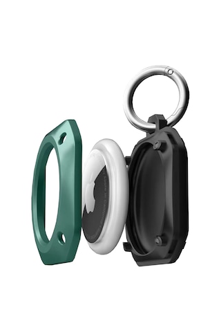 Buff Tagsafe Proshield Taşınabilir Anahtarlık Apple Uyumlu AirTag Kılıf Green