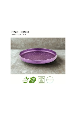 Arzu Çelik 28 Cm Granit Pizza Tepsisi - Violet Mor