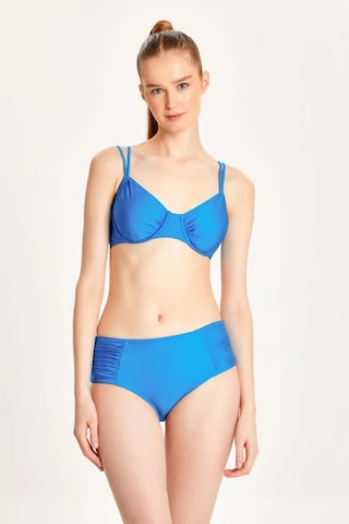 Too Salty Swimwear Kadın Büzgülü Balenli Toparlayıcı Yüksek Bel Bikini Takımı 24s101st Mavi
