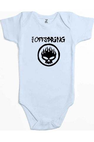 Zepplin Giyim The Offspring Logo Text Skull Ekru Bebek Body Zıbın
