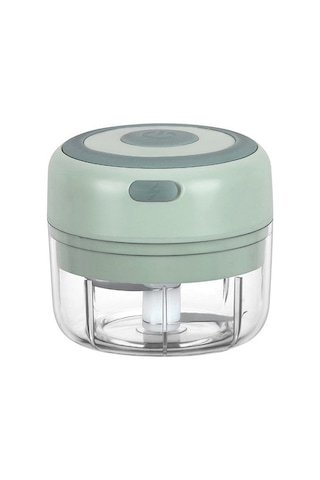 Youtek Usb Şarjlı Elektrikli Gıda Dilimleyici - Sarımsak Sebze Et Kesici, 100ml Hacimli Yeşil Yeşil