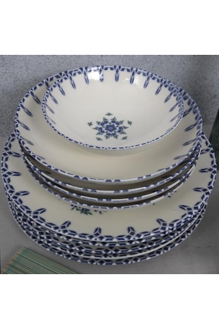 Güral Porselen Camelia 24 Parça 6 Kişilik Bone Yemek Takımı Dg 1654 Beyaz