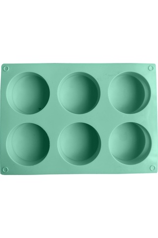 Kek Kalıbı Gıda Sınıfı Kolay Çıkarma Yeniden Kullanılabilir 6 Boşluklu Sütun Dondurma Jöle Puding Sabun Kalıbı Mutfak Aletleriyeşil Çok Renkli