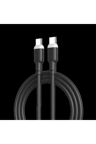 Premium Nb-q208b 60w Pd Hızlı Type-c To Type-c 1 Metre İletken Kablo Mobil Parça Enerji Kablosu
