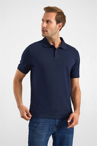 Süvari Lacivert Regular Düz Nakışlı Pike Düğmeli Polo Yaka Tişört Sts1014000018-m09