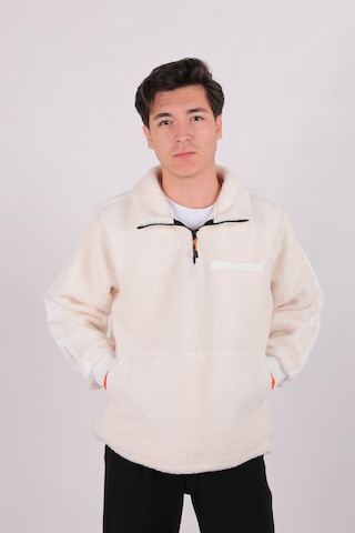 Five Pocket Ff23b6051 Erkek Peluş Mont Ekru