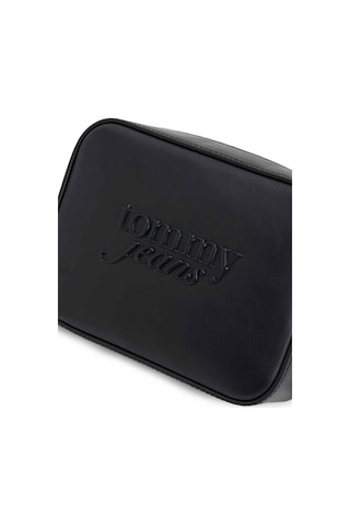 Tommy Hilfiger Kadın Marka Logolu Günlük Kullanıma Uygun Siyah Omuz Çantası Aw0aw18451 Bds-13631 Siyah