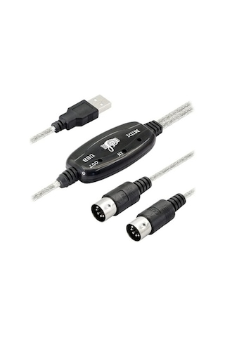Usb Midi Kablo Usb 2 X 5 Pin Midi Kablo 5 Pin Midi Kablo Usb Çevirici